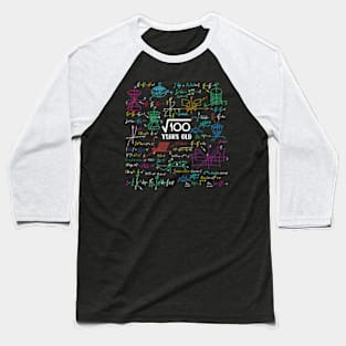 Square Root of 100 10 Year Old Math Lovers 10th Birthday Baseball T-Shirt